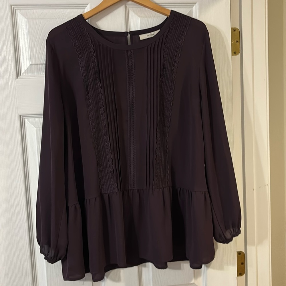 Sejour plum peplum blouse size 16w